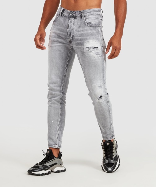 Grey Wash Alessandro Zavetti - Argento Slim Denim Jean