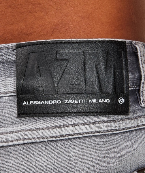 Grey Wash Alessandro Zavetti - Argento Slim Denim Jean