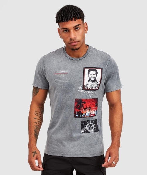 Washed Black Don Miami Distressed T-Shirt - Alessandro Zavetti