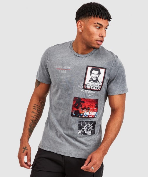 Washed Black Don Miami Distressed T-Shirt - Alessandro Zavetti