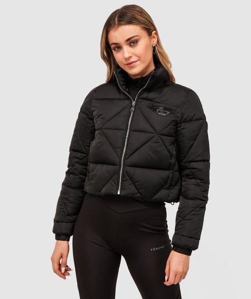 Black Alessandro Zavetti - Womens Della Diamond Puffer Jacket