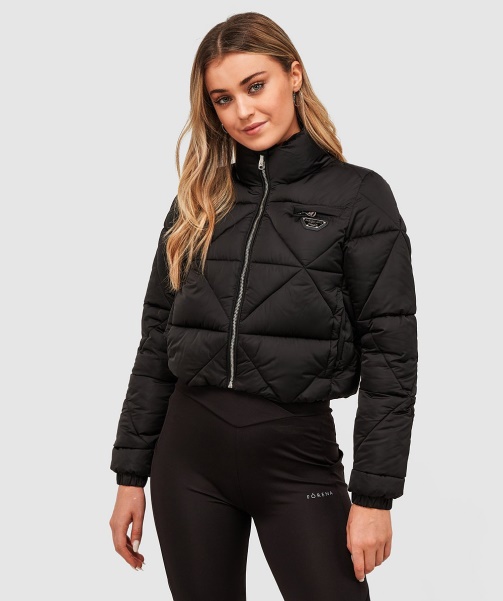 Black Alessandro Zavetti - Womens Della Diamond Puffer Jacket