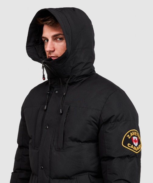 Black Alessandro Zavetti - Oshawa 2.0 Puffer Parka Jacket