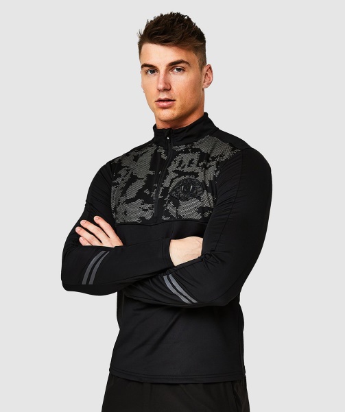 Silvatino Quarter Zip Top Jet Black - Alessandro Zavetti