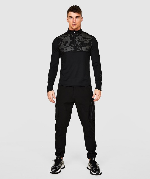 Silvatino Quarter Zip Top Jet Black - Alessandro Zavetti