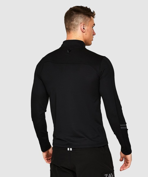 Silvatino Quarter Zip Top Jet Black - Alessandro Zavetti