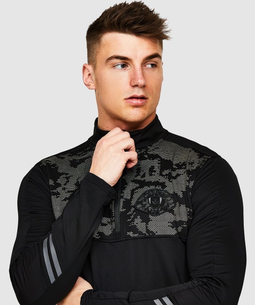 Silvatino Quarter Zip Top Jet Black - Alessandro Zavetti