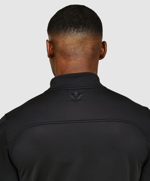 Silvatino Quarter Zip Top Jet Black - Alessandro Zavetti