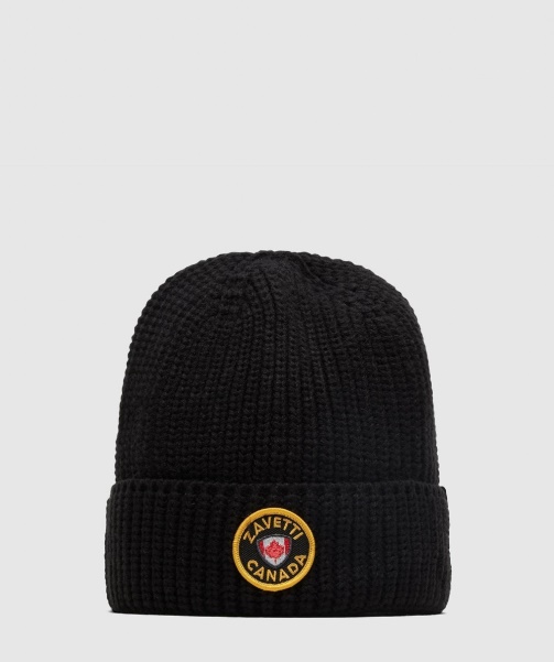 Black Alessandro Zavetti - Verrio Contrast Logo Beanie