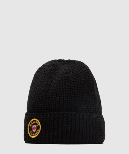 Black Alessandro Zavetti - Verrio Contrast Logo Beanie