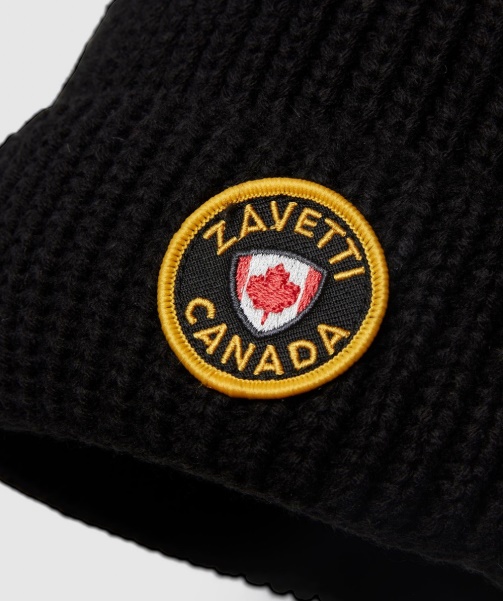 Black Alessandro Zavetti - Verrio Contrast Logo Beanie