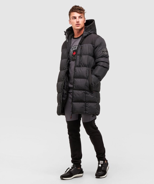 Alessandro Zavetti - Black Grayson Longline Puffer Jacket