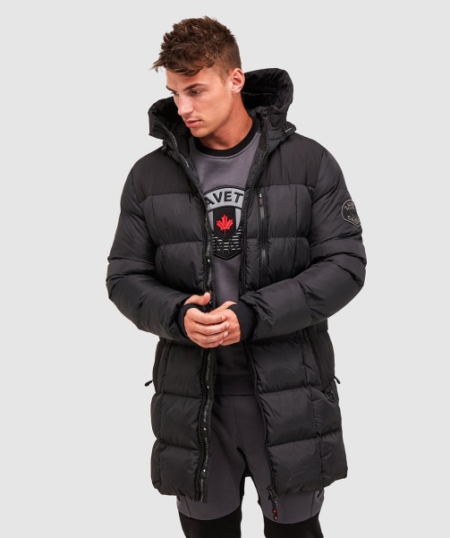 Alessandro Zavetti - Black Grayson Longline Puffer Jacket