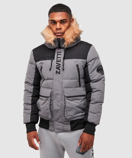 Alessandro Zavetti - Seton Bomber Puffer Jacket Grey