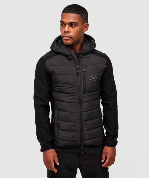 Jet Black Serzio 2.0 Hybrid Puffer Jacket - Alessandro Zavetti