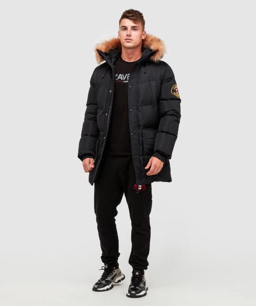 Thelon Long Puffer Parka Jacket Black - Alessandro Zavetti