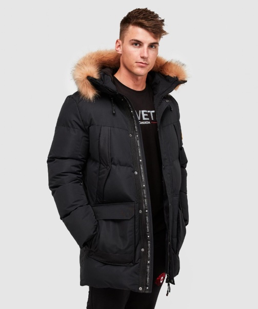 Thelon Long Puffer Parka Jacket Black - Alessandro Zavetti