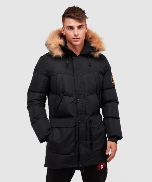 Thelon Long Puffer Parka Jacket Black - Alessandro Zavetti