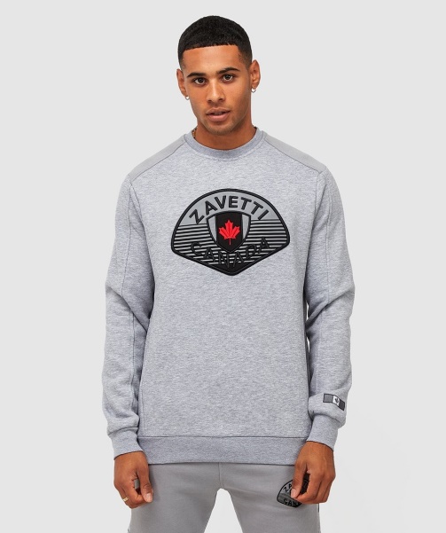 Grey Marl Botticini 2 Tone Sweatshirt - Alessandro Zavetti