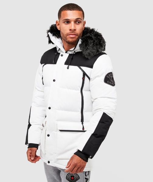 White Orford Puffer Parka Jacket - Alessandro Zavetti