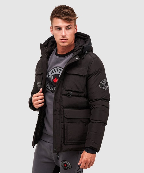 Black Donevan Puffer Jacket - Alessandro Zavetti