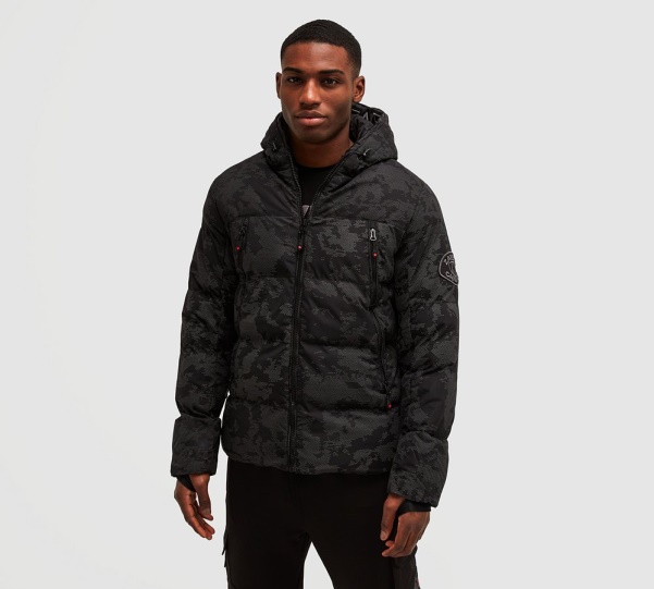 Alessandro Zavetti - Jet Black Malvini 2.0 Reflective Puffer Jacket