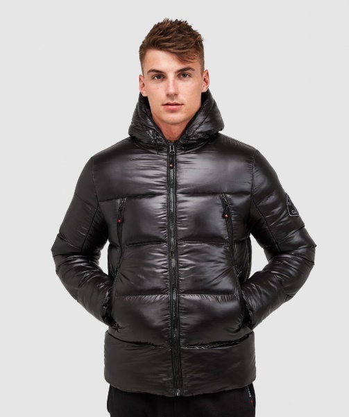 Black Malvini 2.0 Shiny Puffer Jacket - Alessandro Zavetti