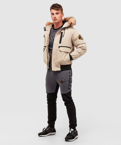 Abelli 2.0 Hooded Bomber Jacket Alessandro Zavetti - Stone