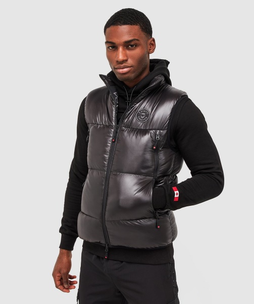 Malvini 2.0 Shiny Puffer Gilet Jet Black - Alessandro Zavetti