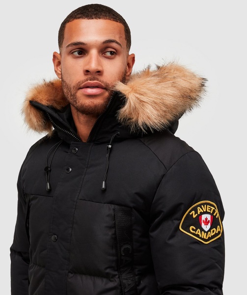 Aylmer Puffer Fur Hooded Bomber Jacket Alessandro Zavetti - BLACK