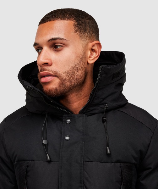 Aylmer Puffer Fur Hooded Bomber Jacket Alessandro Zavetti - BLACK