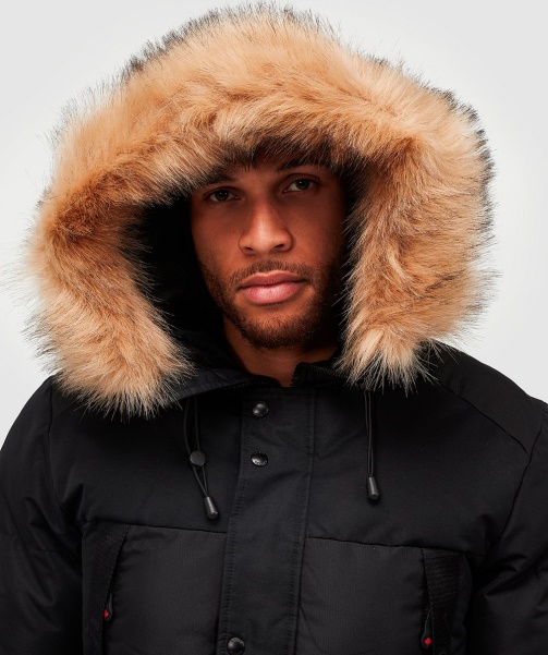 Aylmer Puffer Fur Hooded Bomber Jacket Alessandro Zavetti - BLACK