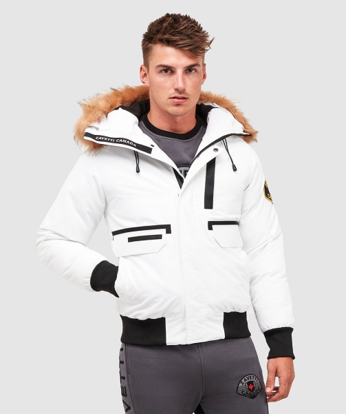 Abelli 2.0 Hooded Bomber Jacket White - Alessandro Zavetti