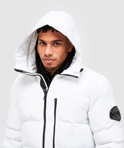 Grayson Longline Puffer Jacket White - Alessandro Zavetti