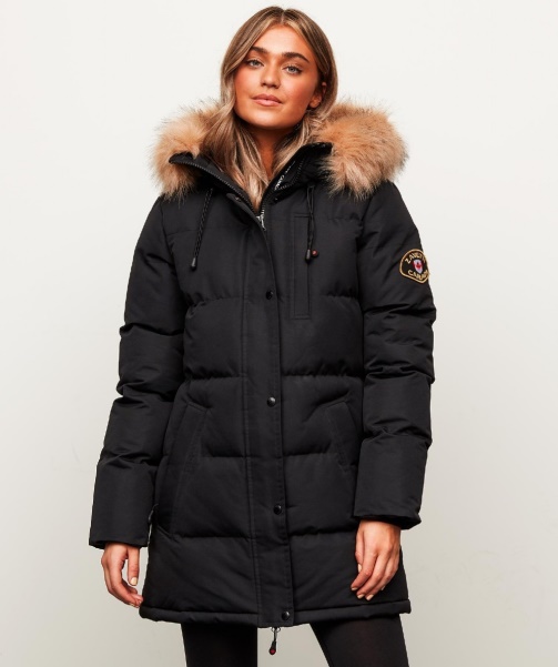 Alessandro Zavetti - Womens Goshawa Puffer Parka Jacket BLACK