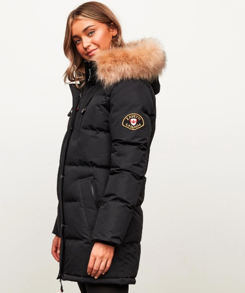 Alessandro Zavetti - Womens Goshawa Puffer Parka Jacket BLACK