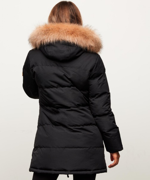 Alessandro Zavetti - Womens Goshawa Puffer Parka Jacket BLACK