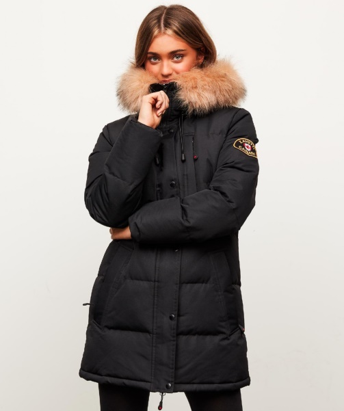 Alessandro Zavetti - Womens Goshawa Puffer Parka Jacket BLACK