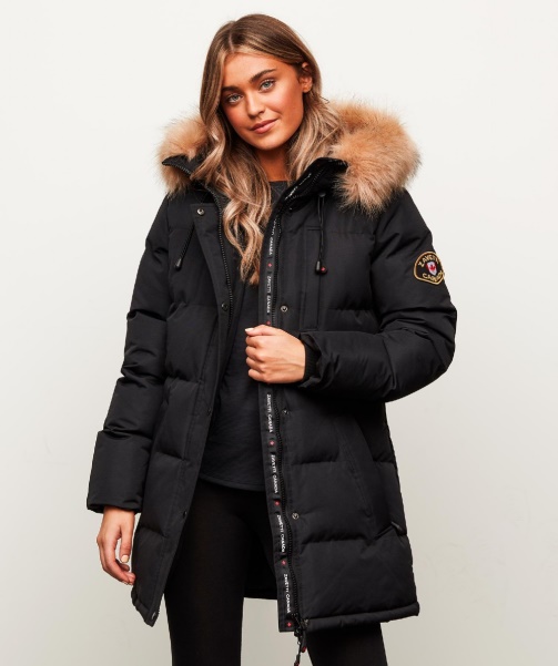 Alessandro Zavetti - Womens Goshawa Puffer Parka Jacket BLACK