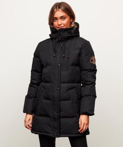 Alessandro Zavetti - Womens Goshawa Puffer Parka Jacket BLACK