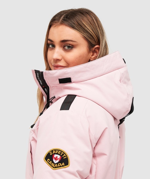 Pink Womens Gabellia Crop Bomber Jacket - Alessandro Zavetti