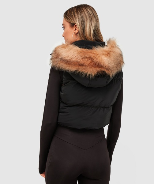 Black Womens Bellucci 2.0 Cropped Gilet - Alessandro Zavetti