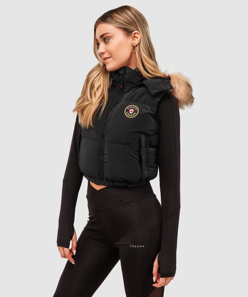 Black Womens Bellucci 2.0 Cropped Gilet - Alessandro Zavetti