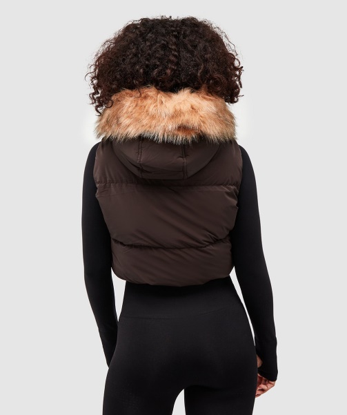 Alessandro Zavetti - Brown Womens Bellucci 2.0 Crop Gilet