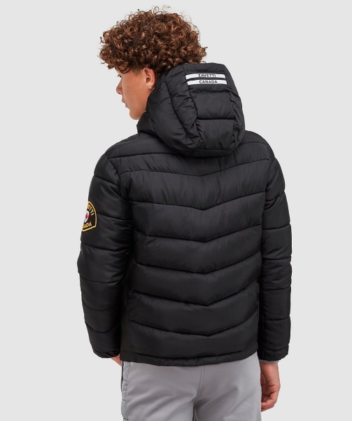 Junior Meslin Hybrid Puffer Jacket Alessandro Zavetti - Black