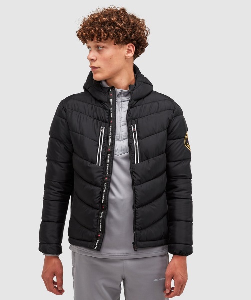 Junior Meslin Hybrid Puffer Jacket Alessandro Zavetti - Black