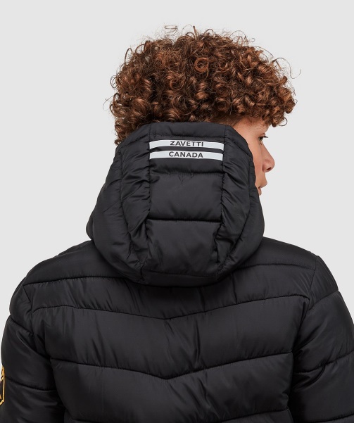 Junior Meslin Hybrid Puffer Jacket Alessandro Zavetti - Black