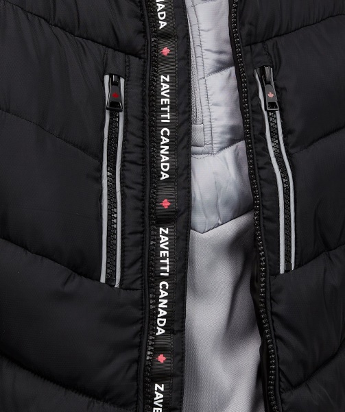 Junior Meslin Hybrid Puffer Jacket Alessandro Zavetti - Black