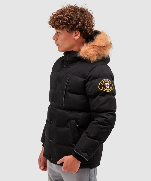 Junior Oshawa 3.0 Puffer Parka Jacket Black - Alessandro Zavetti