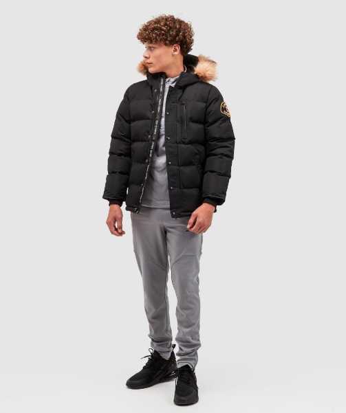 Junior Oshawa 3.0 Puffer Parka Jacket Black - Alessandro Zavetti